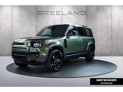 Land Rover Defender 110 - P300e Forest Edition | Panoramadak | Trekhaak | Cold Climate Pack Woolstone Green / Ebony