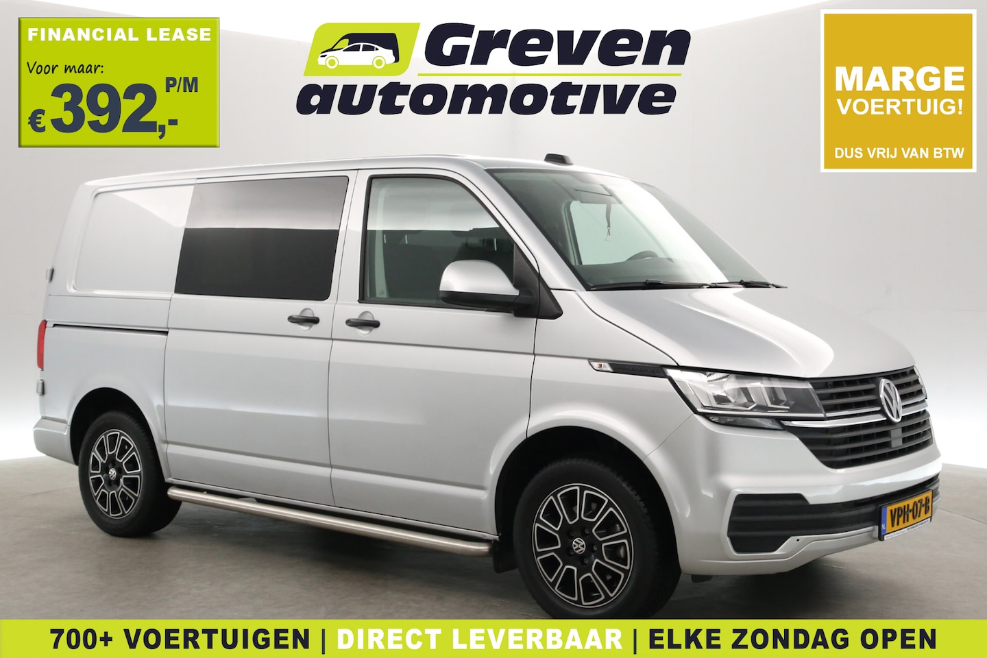 Volkswagen Transporter - 2.0 TDI L1H1 140PK | Marge | Airco | Carplay | Sidebars | Elektrpakket - AutoWereld.nl