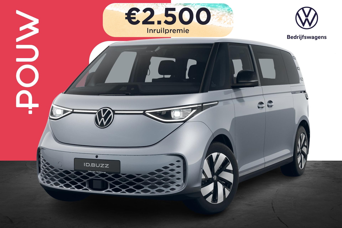 Volkswagen ID. Buzz - Pro Bulli Limited Edition 286pk 86 kWh LWB 7p. | Velgen 19'' | Trekhaak Elek. Uitklapbaar - AutoWereld.nl
