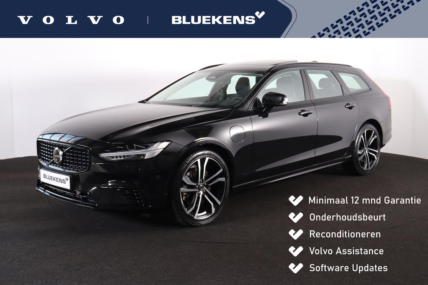 Volvo V90 - T8 Recharge AWD Ultra Dark - Luchtvering - Panorama/schuifdak - IntelliSafe Assist & Surro - AutoWereld.nl