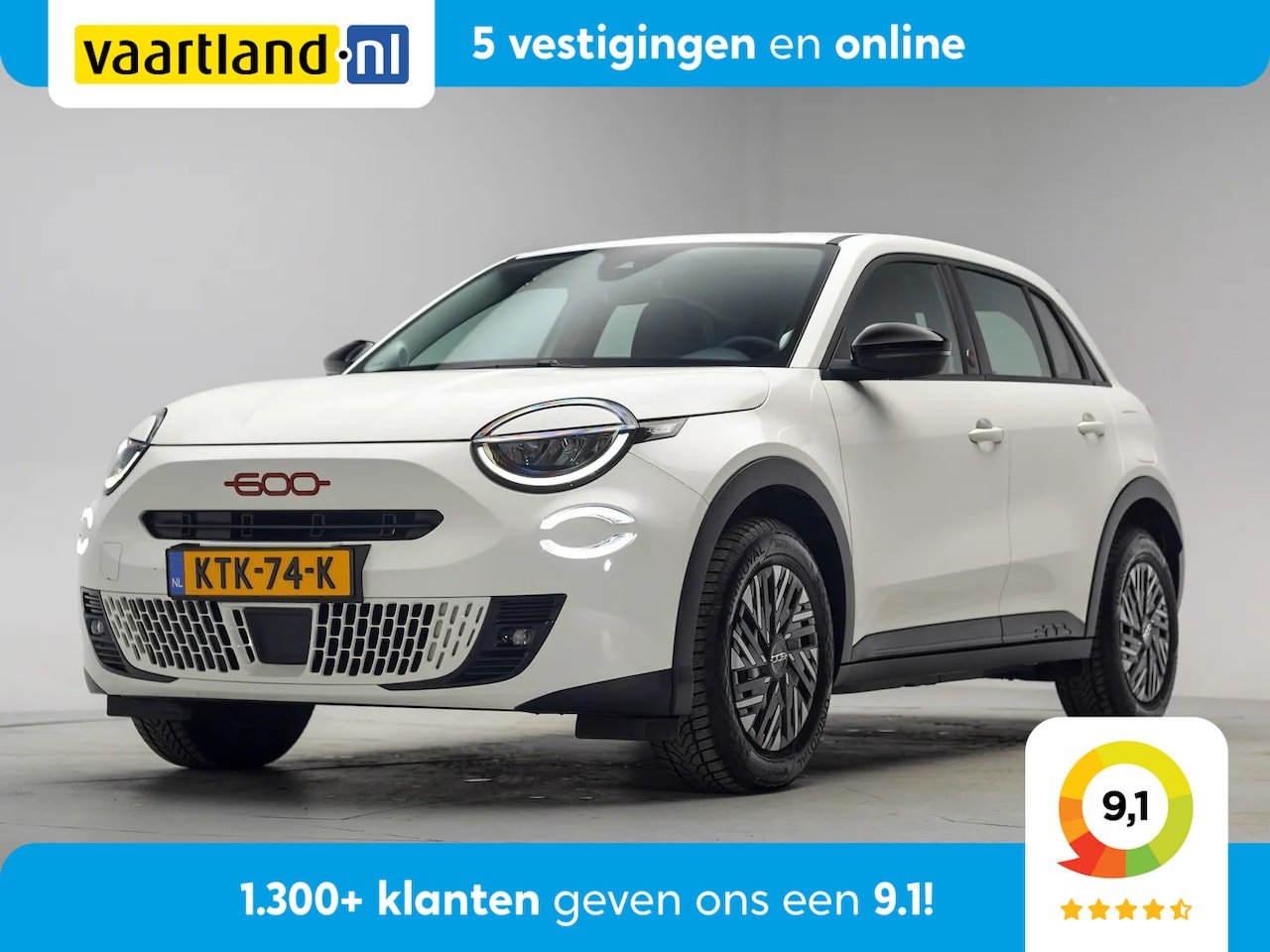 Fiat 600 - RED 54 kWh [ LED Apple/Android Climate Cruise ] - AutoWereld.nl