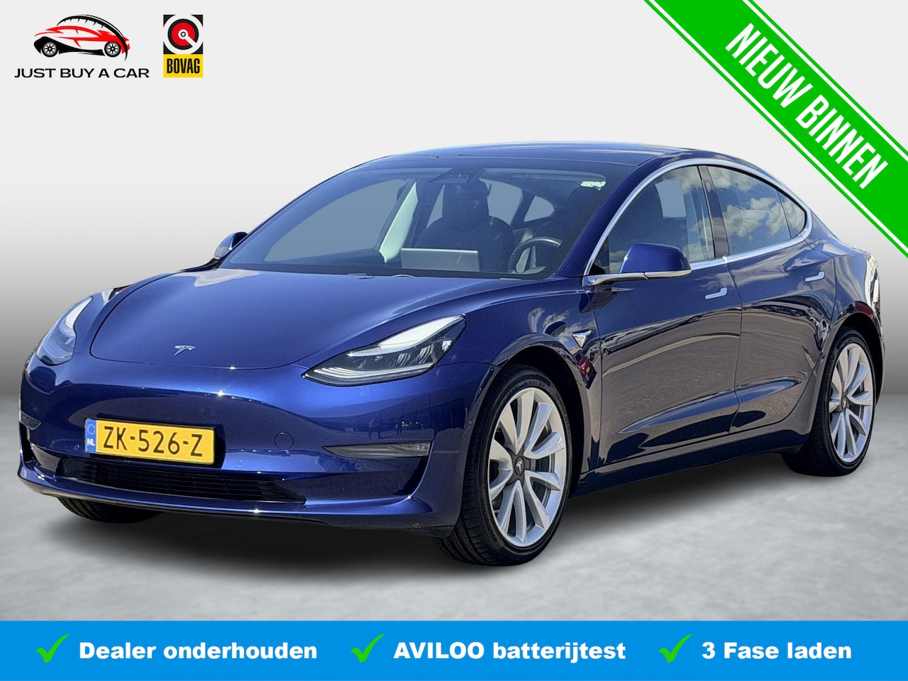 Tesla Model 3 - Long Range RWD 75 kWh SOH 85,5% / Autopilot / 19'' LM ( € 1.600 ) / 3 Fase / Memory / 5X S - AutoWereld.nl
