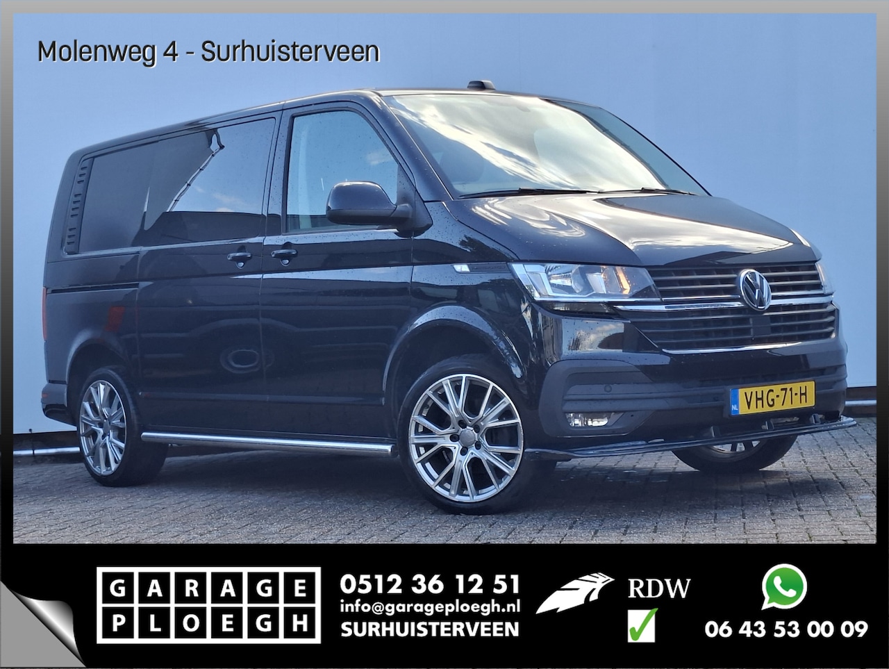 Volkswagen Transporter - 2.0 TDI Aut7 Dubb.Cabine 2xSchuifdeur Carplay Trekhaak Bulli - AutoWereld.nl