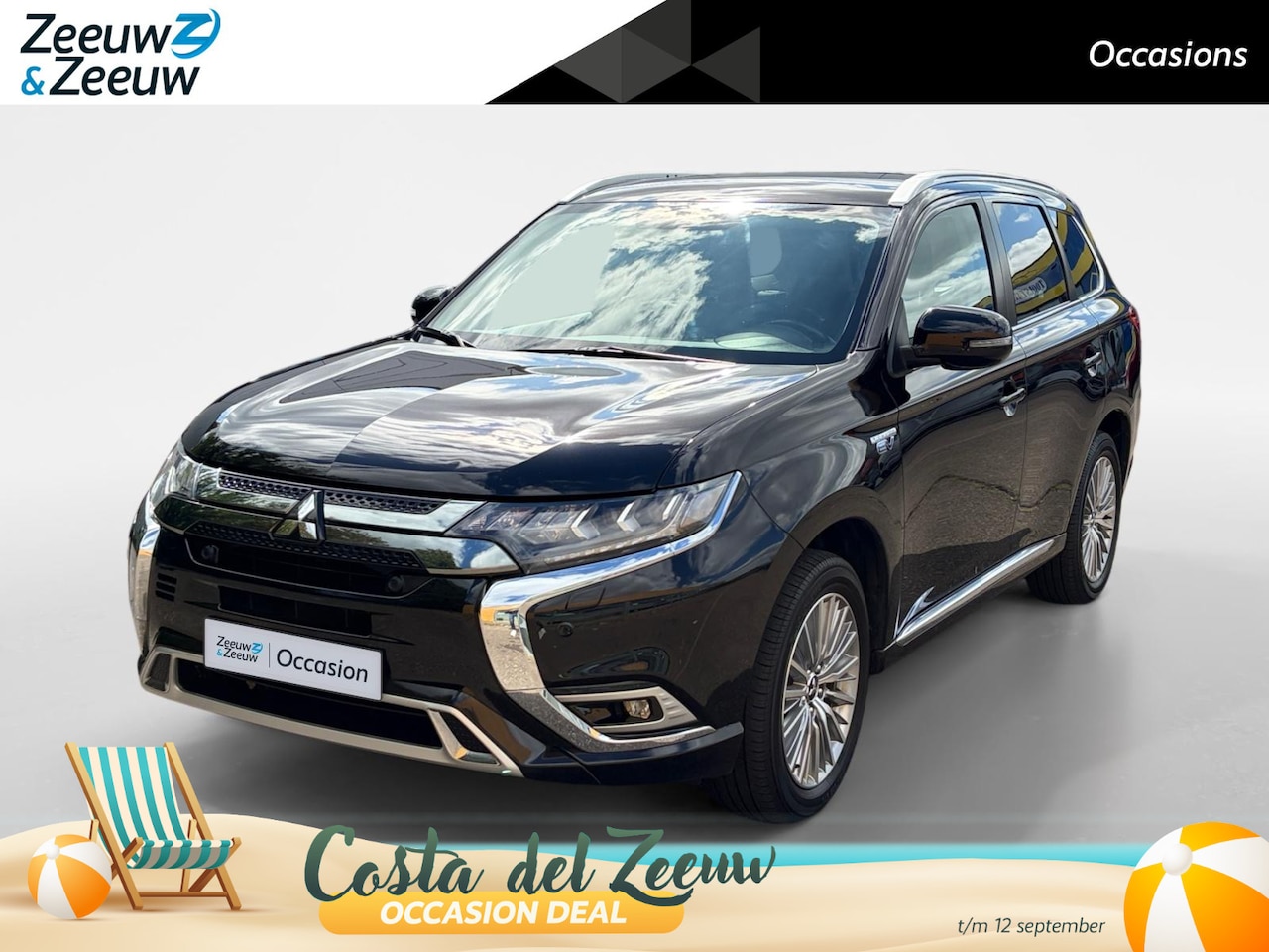 Mitsubishi Outlander - 2.4 PHEV Intense Apple Carplay/Android Auto , electronic climate controle , leder , stoelv - AutoWereld.nl
