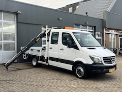 Mercedes-Benz Sprinter - 513 CDI 130pk DC Laadkraan Hiab 017T Airco Trekhaak 2000kg Open laadbak Euro 6 Pick-up 1e