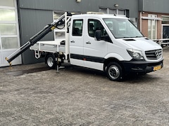 Mercedes-Benz Sprinter - 513 cdi 130pk DC Laadkraan Hiab 017T Airco Trekhaak 2000kg Open laadbak Euro 6 Pick-up 1e