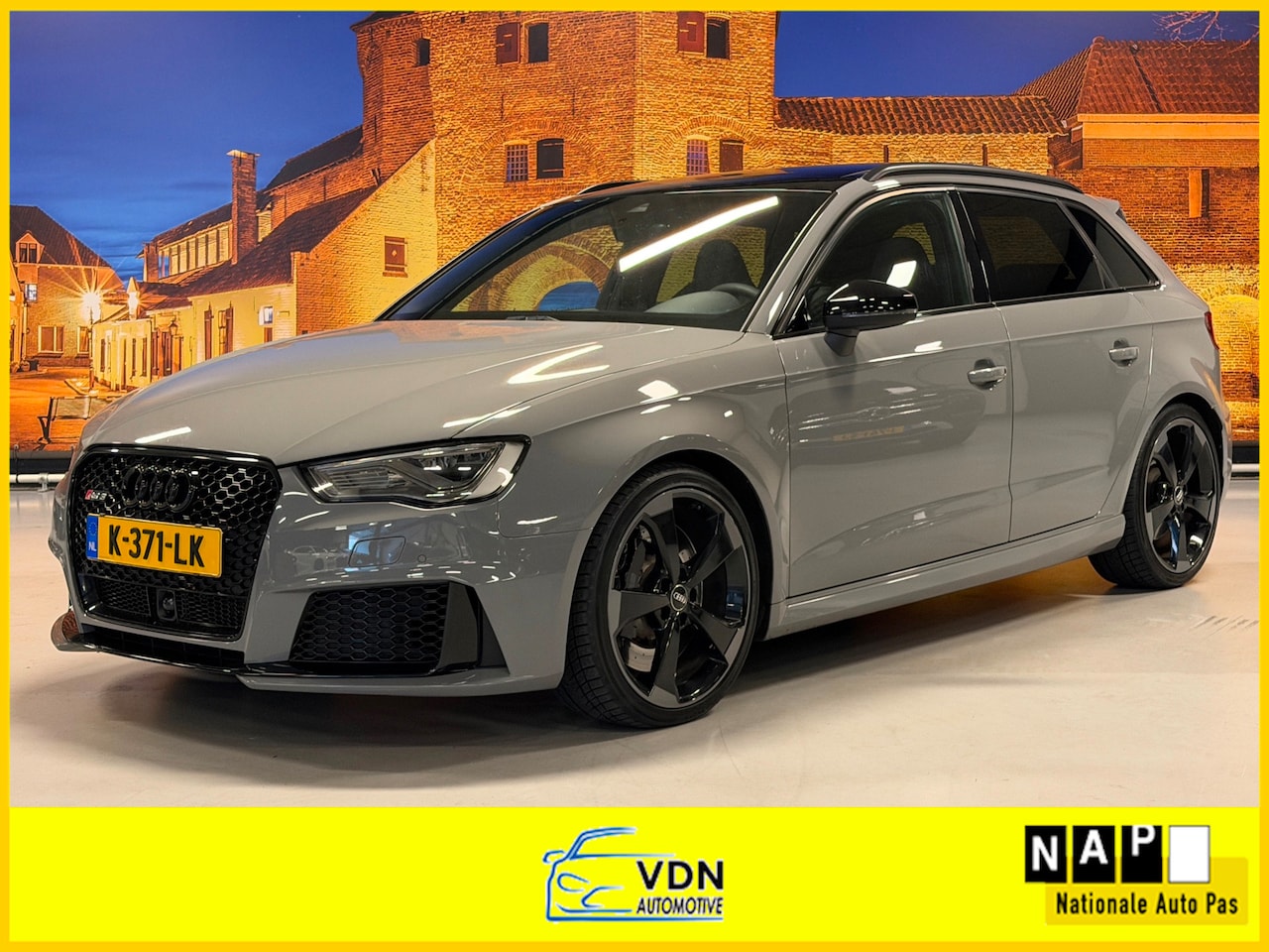 Audi A3 Sportback - 2.5 TFSI RS3 Quattro Aut Panodak B&O Nardo Grijs - AutoWereld.nl