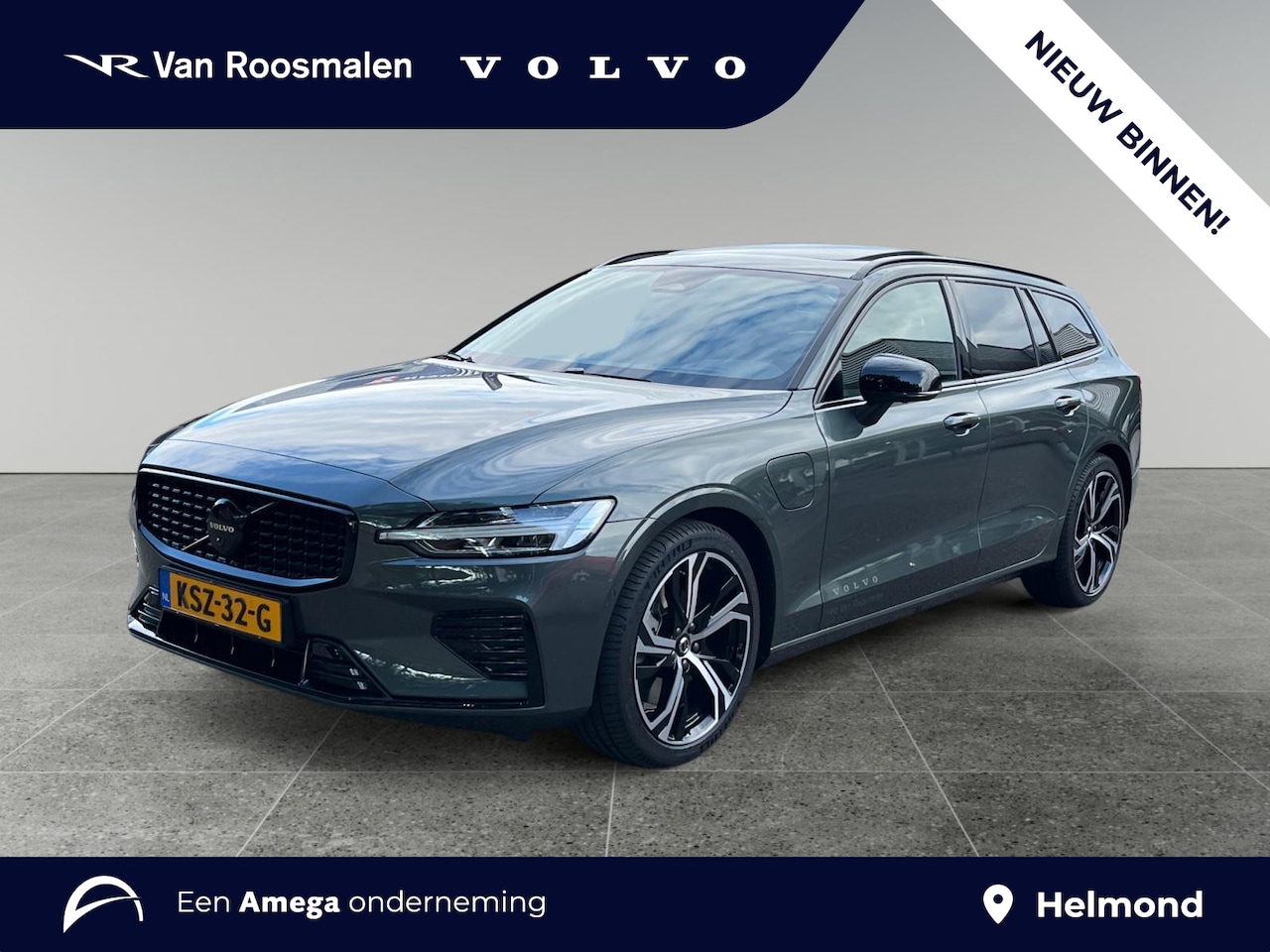 Volvo V60 - 2.0 T6 Plug-in hybrid AWD Plus Dark | Harman/Kardon | Panoramadak | Zwarte logo's - AutoWereld.nl