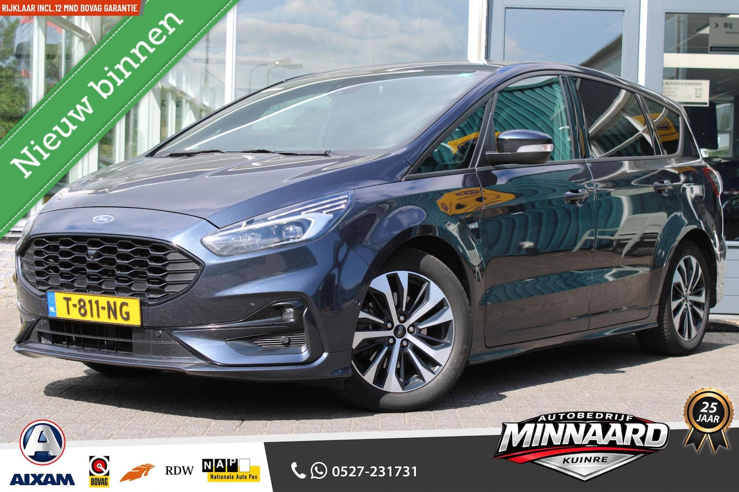 Ford S-Max - 2.5i HEV 7P|Hybride|Trekhaak|Navi|Clima - AutoWereld.nl