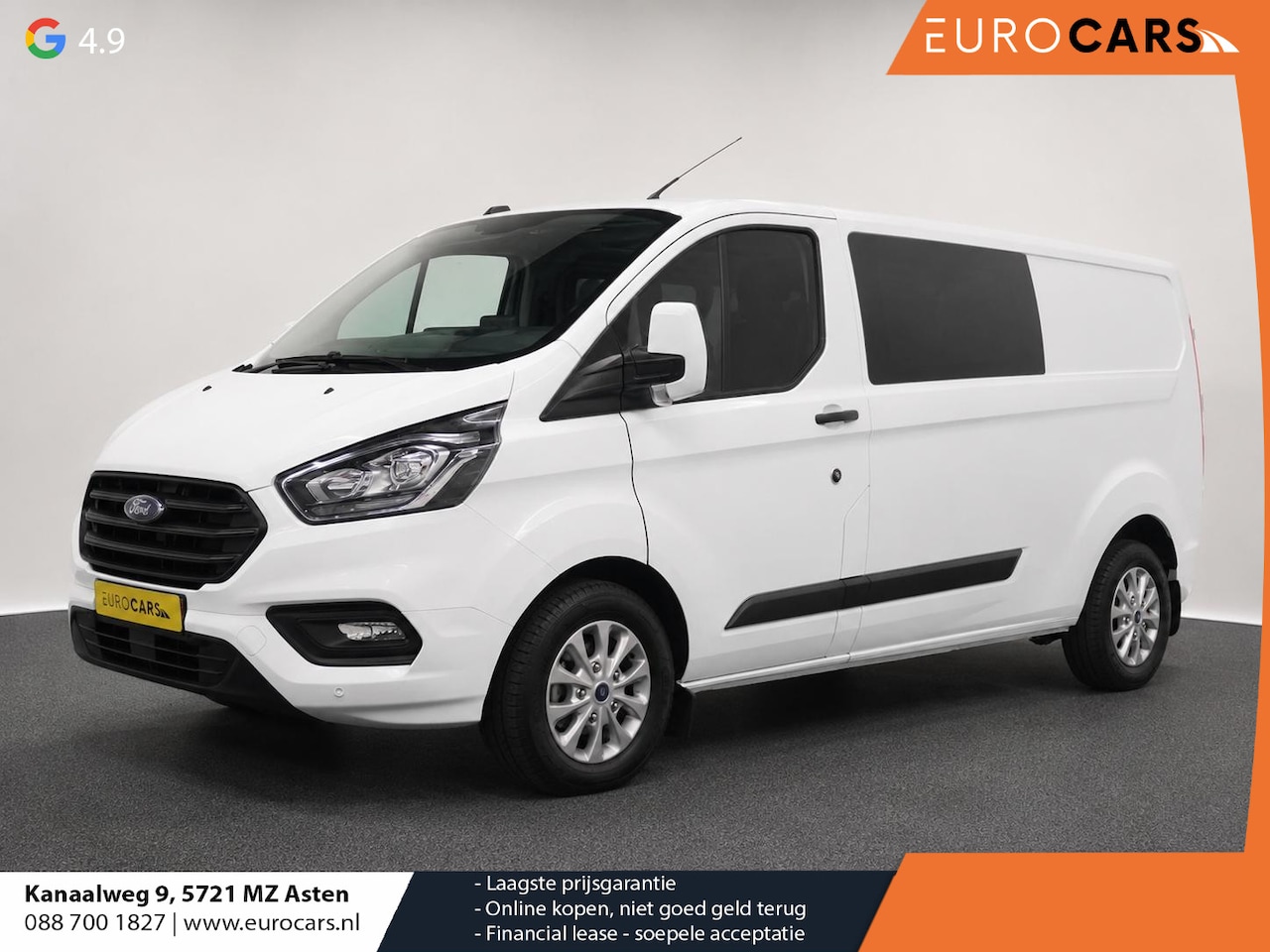 Ford Transit Custom - 300 2.0 TDCI L2H1 Trend Dubbele Cabine Airco Cruise Control Bluetooth Navi Trekhaak - AutoWereld.nl