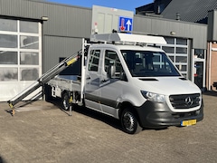 Mercedes-Benz Sprinter - 514 CDI 366 Hiab Laadkraan 018T Trekhaak 3500kg trekgewicht Airco 6-Persoons Open laadbak