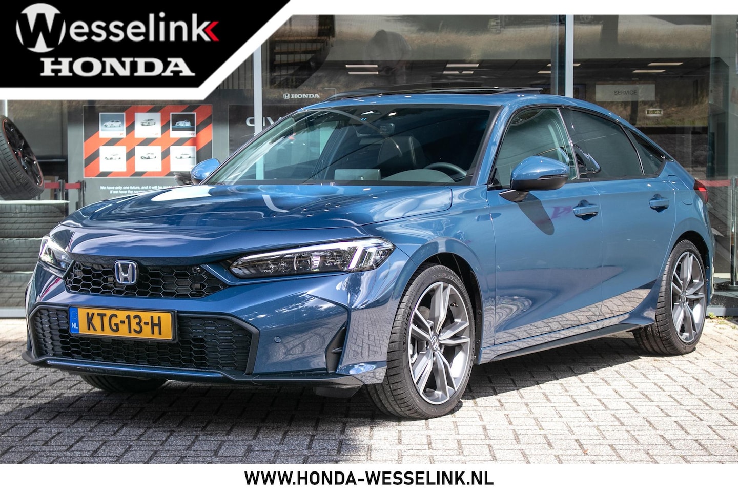 Honda Civic - 2.0 e:HEV Advance - Cons. prijs rijklaar | Schuifdak | Navi | Leder - AutoWereld.nl