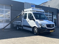 Mercedes-Benz Sprinter - 514 CDI 366 Hiab Laadkraan 018T Trekhaak 3500kg Airco 6 persoons uitvoering Open laadbak P