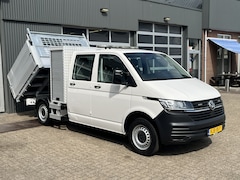 Volkswagen Transporter - 2.0 TDI L2H1 DC 30 Dubbele cabine open laadbak Airco Cruise controle trekhaak 2200kg trekg