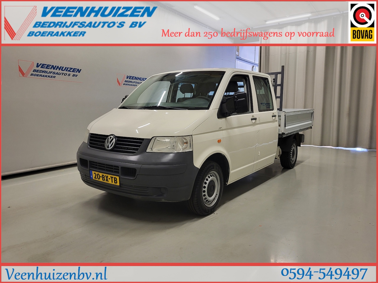 Volkswagen Transporter - 1.9TDI L2/H1 Pick-up Dubbel Cabine Apk tot 05-2027! - AutoWereld.nl