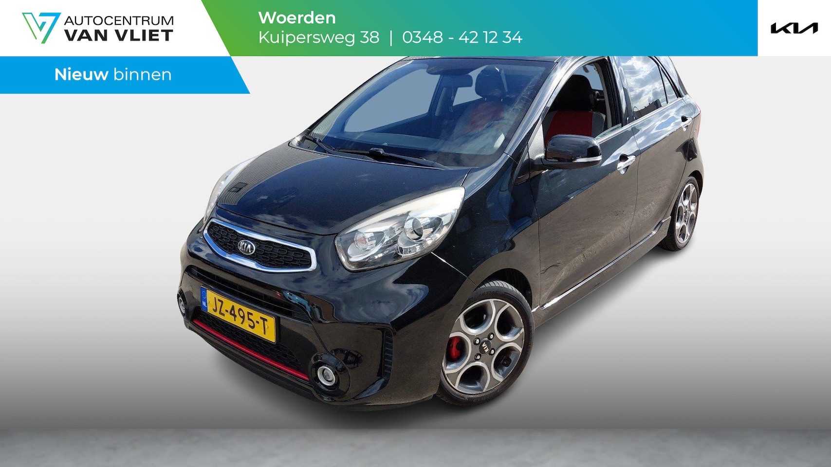 Kia Picanto - 1.2 CVVT SportsLine Navigator | stoel / Stuur verwarming | 15''LM | Navi | 4 cilinder! | - AutoWereld.nl