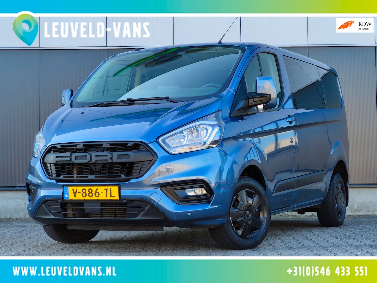 Ford Transit Custom - 300 2.0 TDCI 6PERS DUBBELE CABINE CRUISE CLIMATE TREKHAAK PDC - AutoWereld.nl