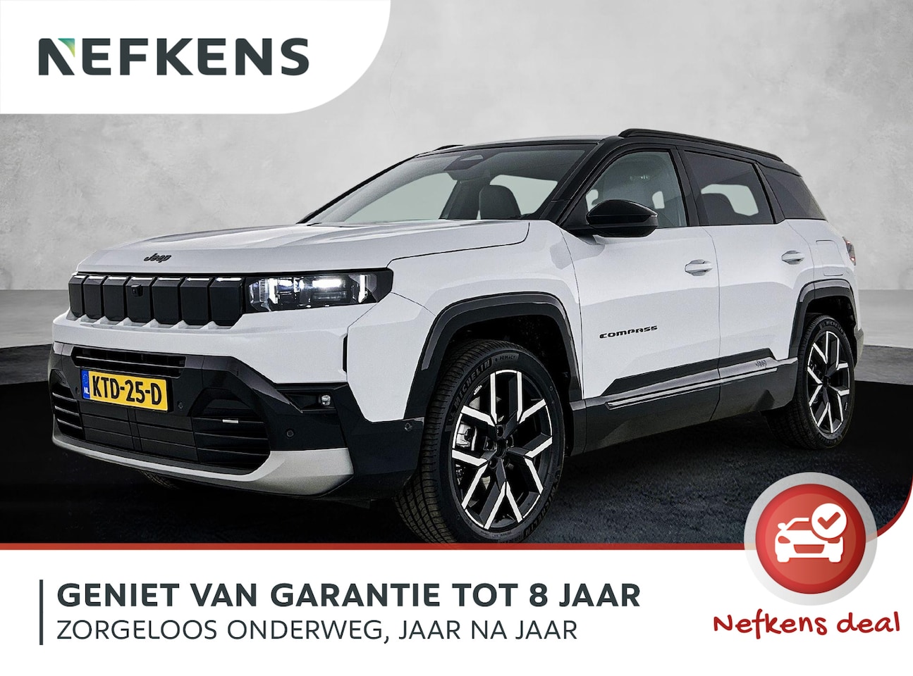 Jeep Compass - 1.6 225pk e-Hybrid Plug-In Summit Automaat | Elektrisch Verstelb. Bestuurdersstoel | Elekt - AutoWereld.nl