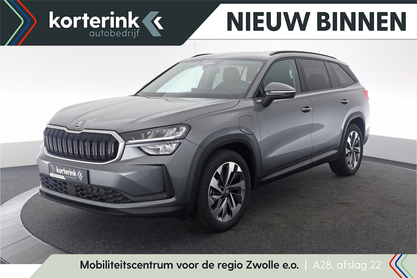Skoda Kodiaq - 1.5 TSI PHEV Business Edition 04PK DSG Pano-Schuifdak, Trekhaak, 19` LM Velgen, Stoelverwa - AutoWereld.nl