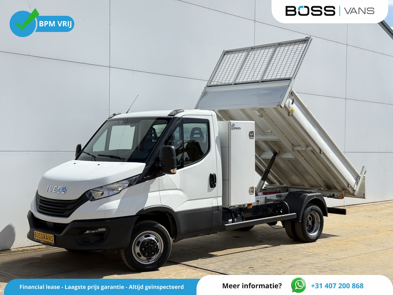 Iveco Daily - 35C16 3.0 L4 Kipper Dubbellucht Airco 3.5T Trekhaak Lederen bekleding Benne Tipper - AutoWereld.nl