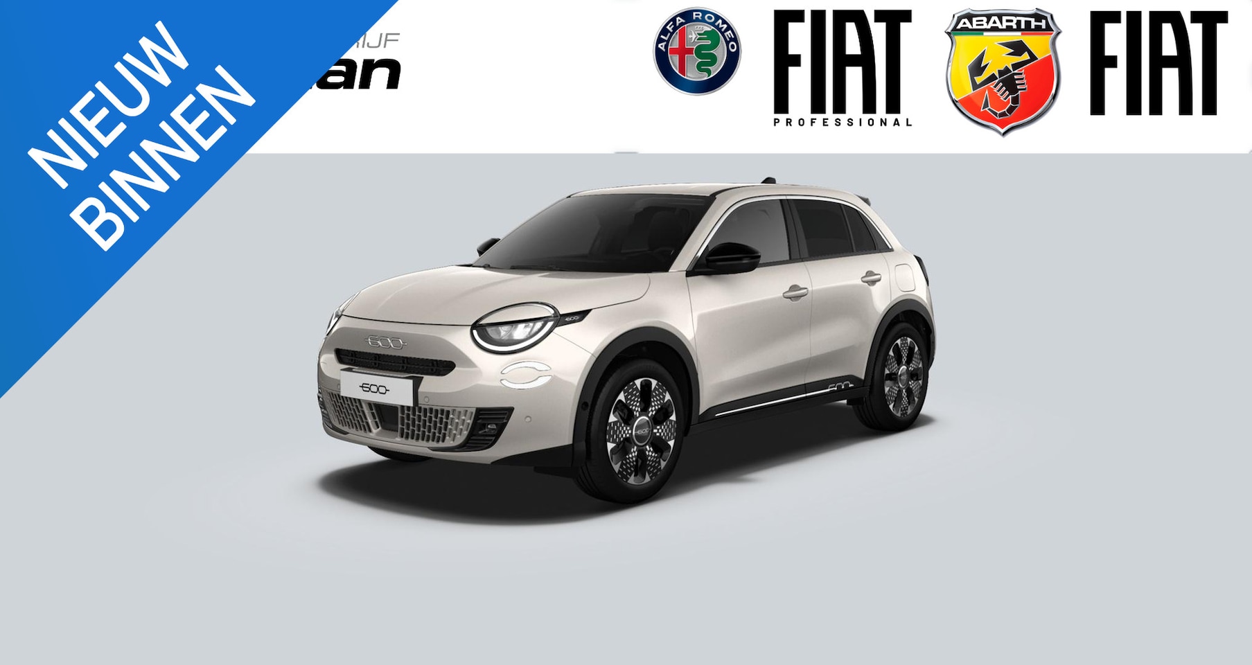 Fiat 600 - 1.2 Hybrid La Prima | 8 Jaar garantie | Beige | Full option | Camera | Massagestoel | Adap - AutoWereld.nl
