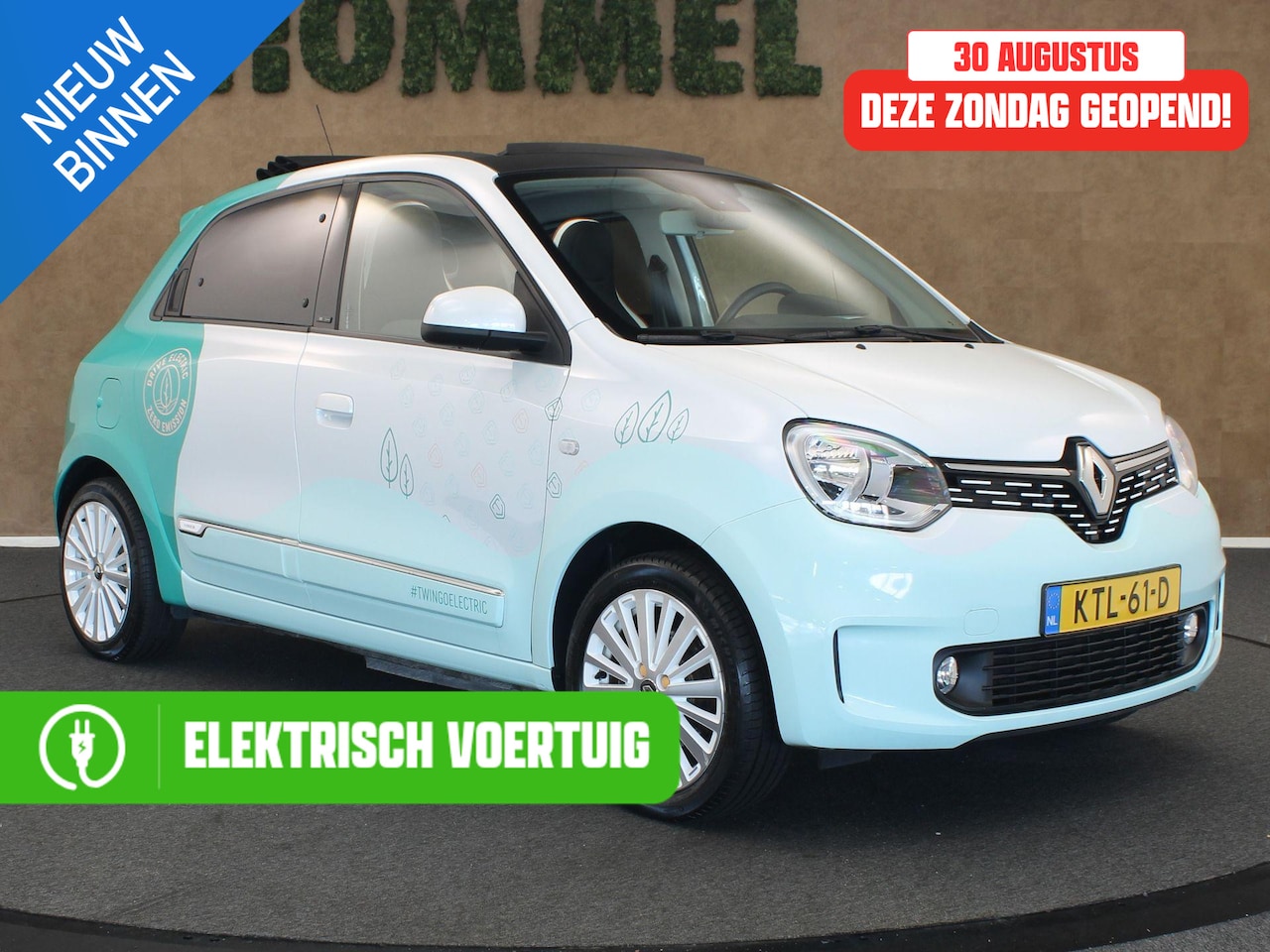 Renault Twingo Z.E. - R80 Série Limitée Vibes CABRIO DAK - PARKEERSENSOREN ACHTER - ACHTERUITRIJ CAMERA - NAVIGA - AutoWereld.nl