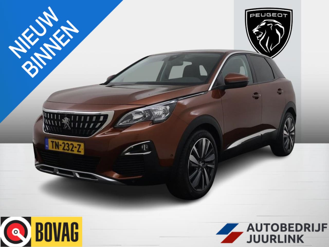Peugeot 3008 - 1.2 Turbo 130pk Premium Trekhaak/360.Camera/Nav/ H.leder/CarPlay/Ecc/Keyless/4S.Banden - AutoWereld.nl