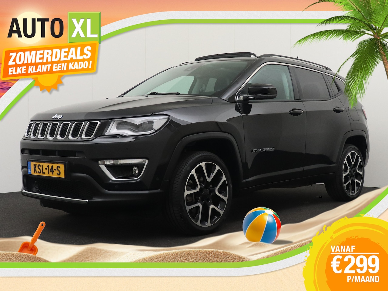 Jeep Compass - 4xe PHEV Limited Business Pano-dak Camera Dodehoek 19'LMV - AutoWereld.nl