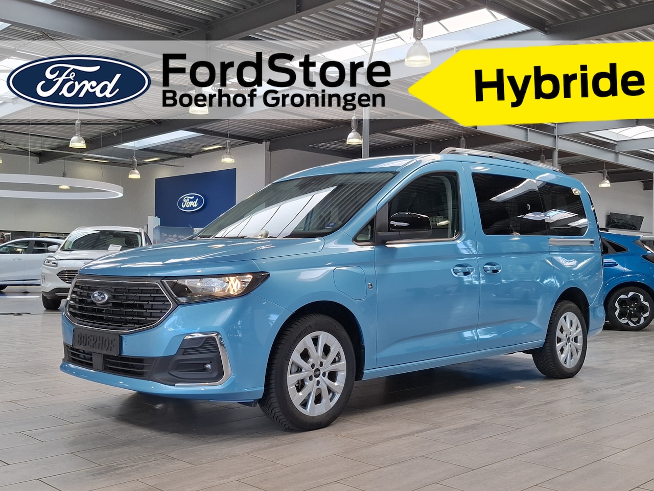 Ford Grand Tourneo Connect - 1.5 PHEV 150pk Titanium | Trekhaak | L2 | Winterpack | Adaptive Cruise | Dodehoek detectie - AutoWereld.nl