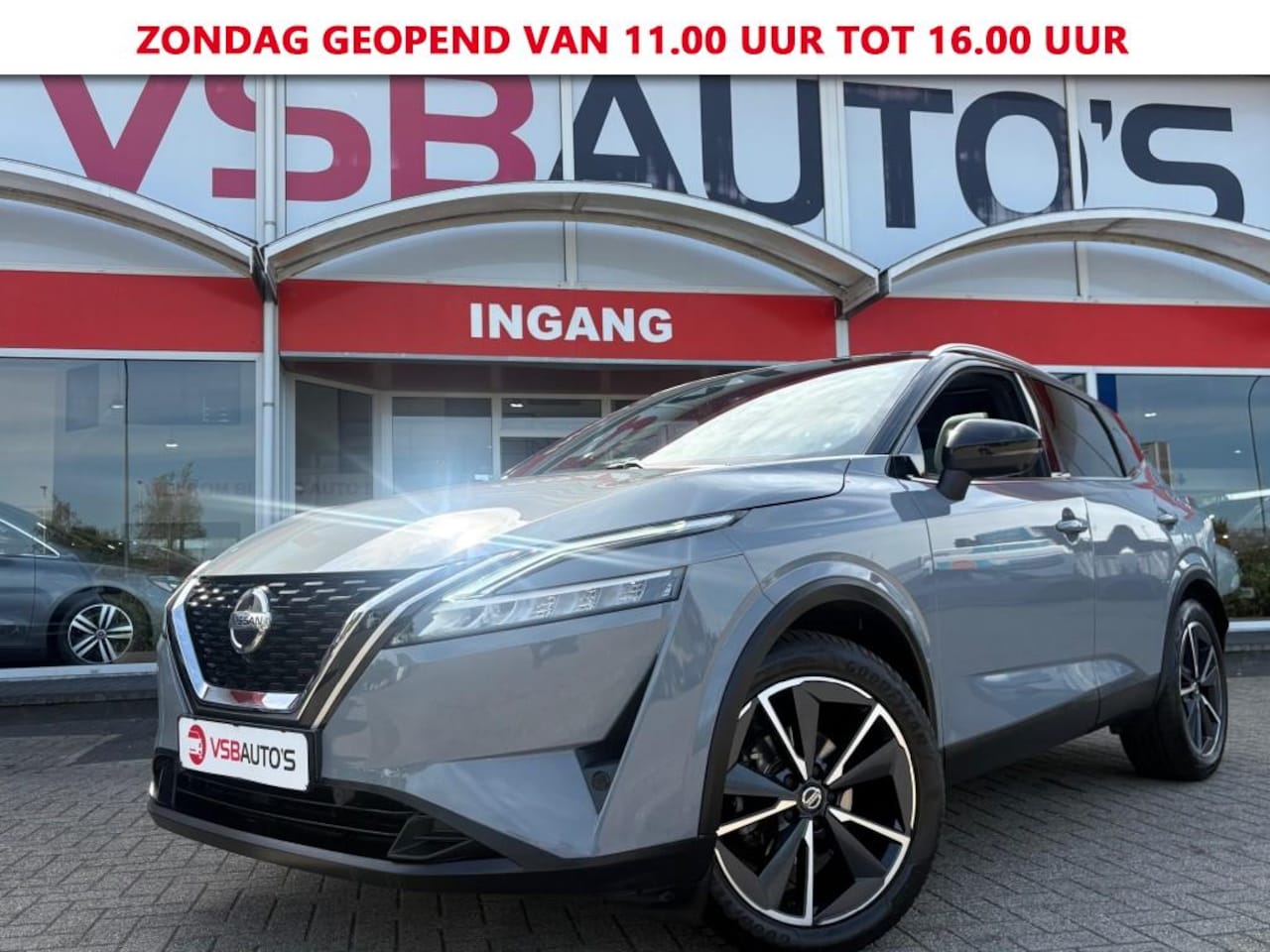 Nissan Qashqai - 1.3 MHEV AUT. 158PK TEKNA NARDO-GREY PANO-DAK NAVI 360-CAMERA CARPLAY AIRCO LMV PDC - AutoWereld.nl