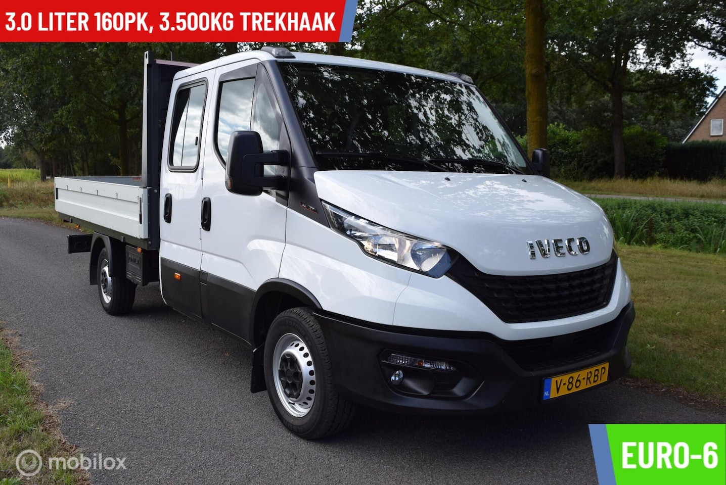 Iveco Daily - 35 S 16 35S16D 3.0 160PK EURO-6 | Open Laadbak | 7-persoons Pick-UP | Dubbele Cabine - AutoWereld.nl
