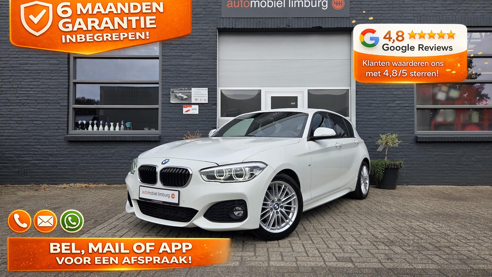 BMW 1-serie - 118i M Sport | LED | PDC V+A | NAVI | VOL LEDER DAKOTA | LICHTPAKKET - AutoWereld.nl