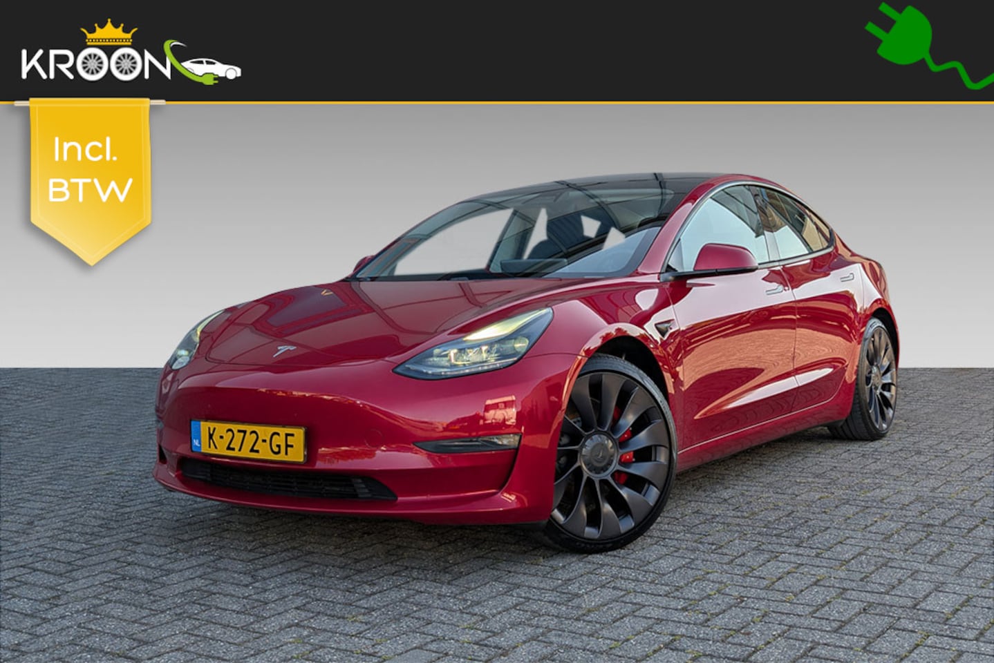 Tesla Model 3 - Performance 513PK AWD 75kWh SOH 90% Facelift Warmtepomp - AutoWereld.nl