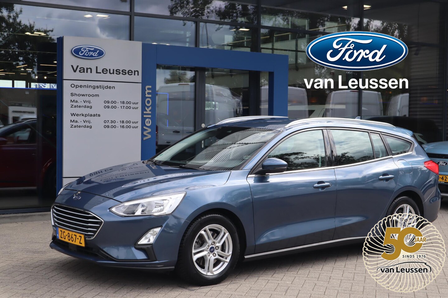 Ford Focus Wagon - BUSINESS APPLE/ANDROID PARK-SENSOREN WINTERPACK CLIMA LED ALL-SEASON KEYLESS - AutoWereld.nl