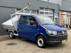 Volkswagen Transporter - 2.0 TDI L2H1 DC Euro 6 Kipper open laadbak Airco trekhaak 2200kg trekgewicht 1e eigenaar D