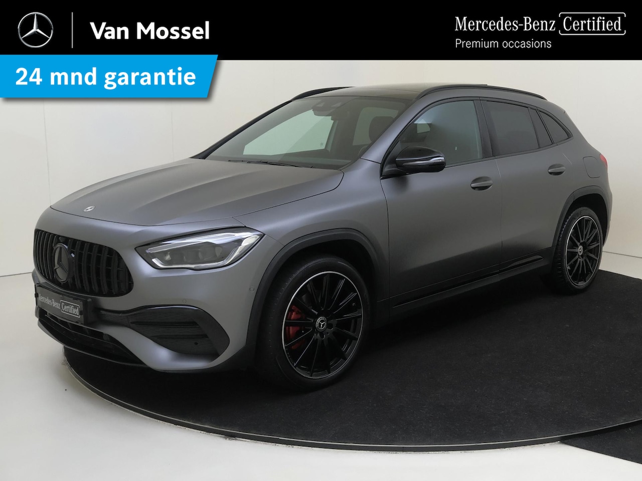Mercedes-Benz GLA-Klasse - 250 e AMG Line MANUFAKTUR Berggrijs magno /Panoramadak /20 Inch /Night-pakket - AutoWereld.nl