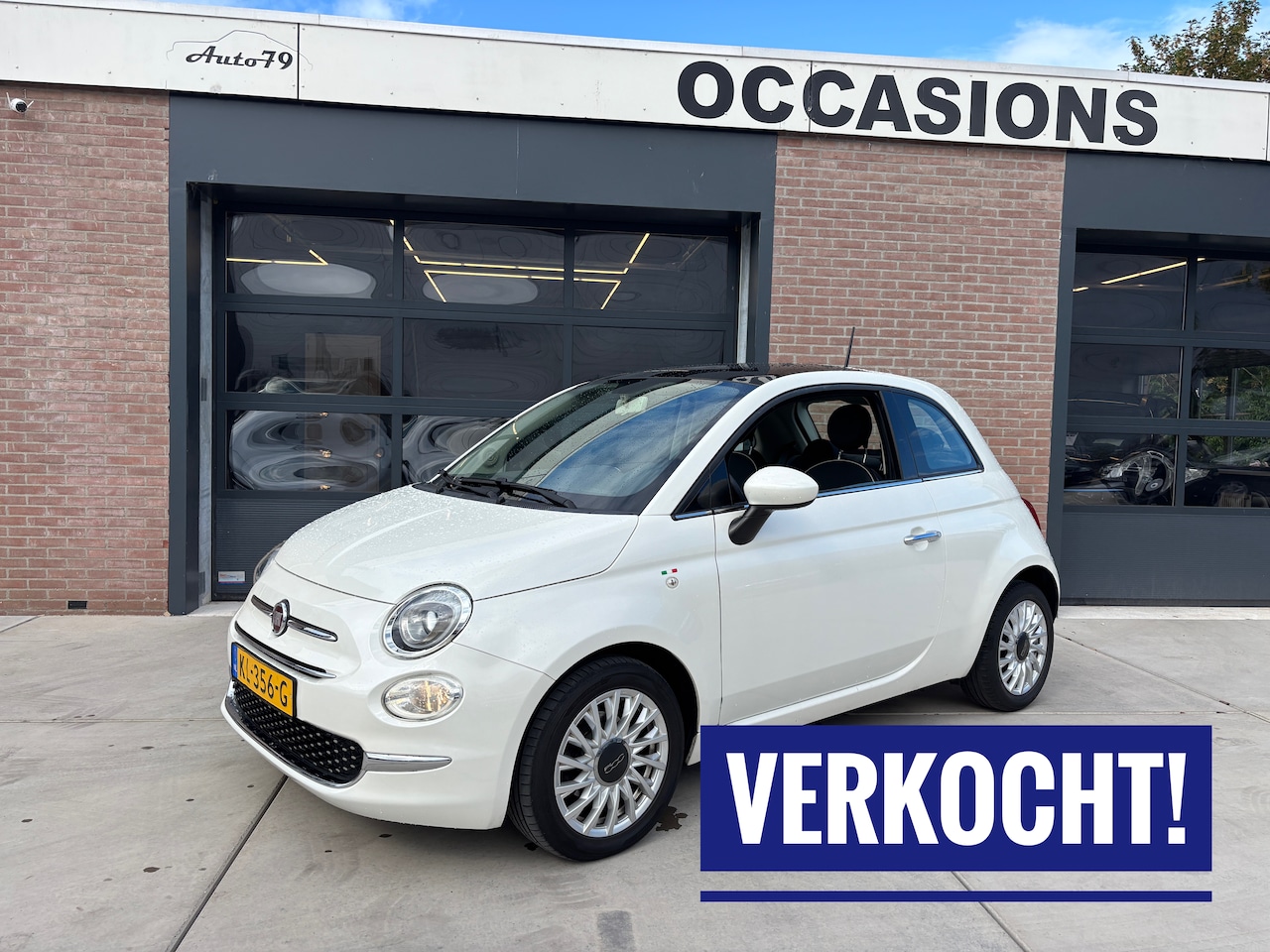 Fiat 500 - 0.9 TwinAir Turbo Lounge | Org-NL auto. Lage km. Pearl White. Airco. U-connect. - AutoWereld.nl