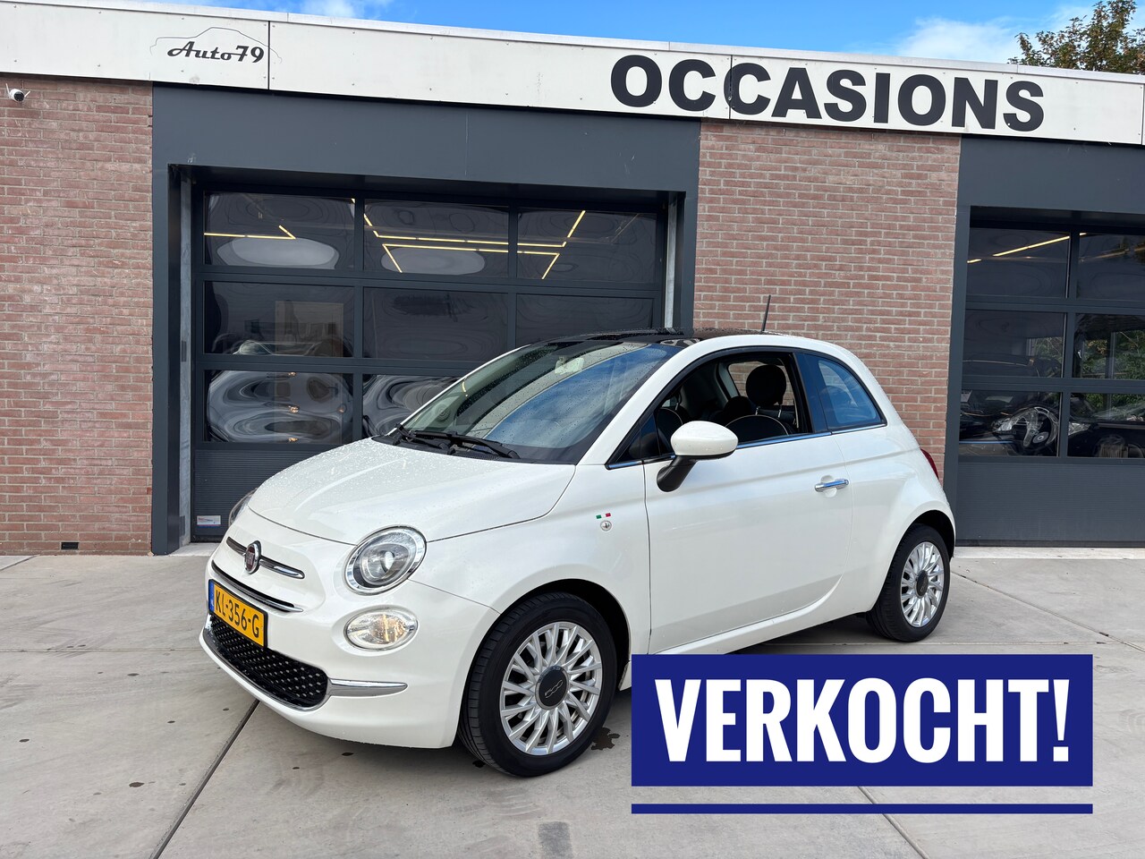 Fiat 500 - 0.9 TwinAir Turbo Lounge | Org-NL auto. Lage km. Pearl White. Airco. U-connect.