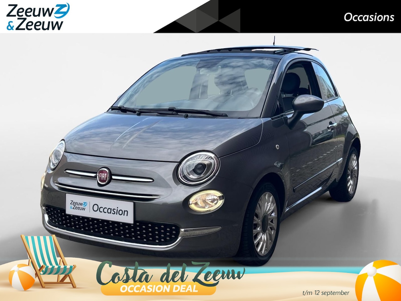 Fiat 500 - 0.9 TwinAir Turbo Lounge | Panoramadak | Navi | Airco | 12 maanden BOVAG garantie - AutoWereld.nl