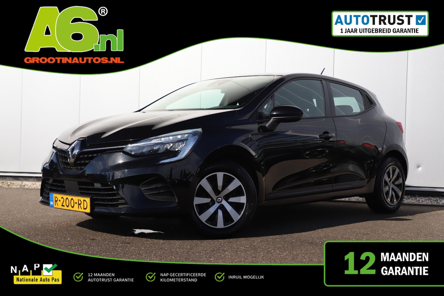 Renault Clio - 1.0 TCe 90 Equilibre Navigatie Carplay Android Airco Cruise Parkeersensor Rijstrooksensor - AutoWereld.nl