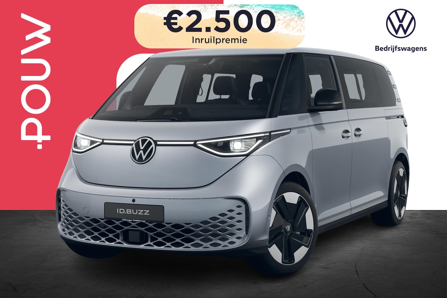 Volkswagen ID. Buzz - Pro Bulli 286pk 86 kWh LWB 7p. | Velgen 21'' | Sound Systeem ''Harman Kardon'' - AutoWereld.nl