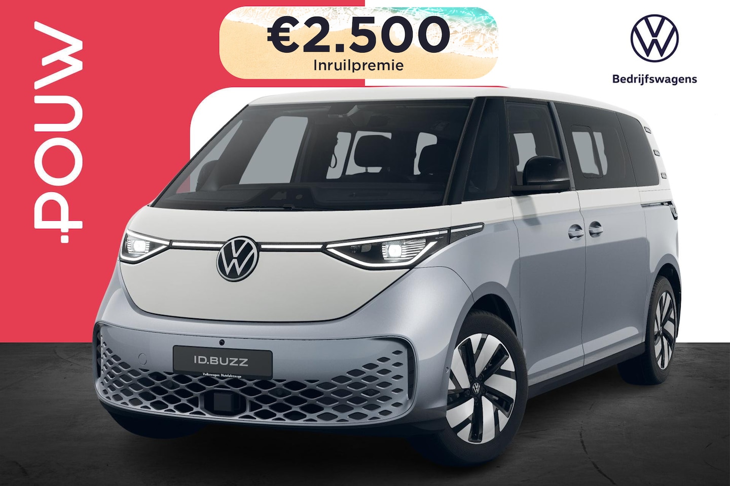 Volkswagen ID. Buzz - Pro Bulli Limited Edition 286pk 86 kWh LWB 7p. | Velgen 19'' | Trekhaak Uitklapbaar - AutoWereld.nl