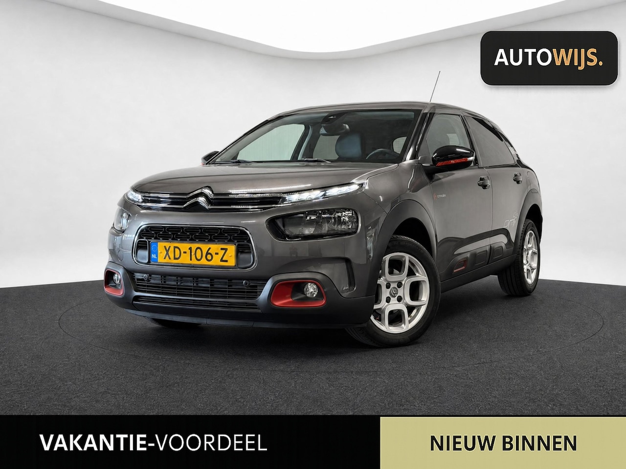 Citroën C4 Cactus - 1.2 PureTech Shine|AUT|LED|LEDER|KEYLESS|NAVID-riem VV - AutoWereld.nl