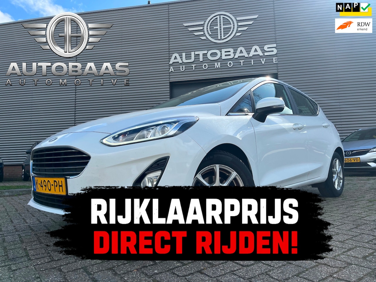 Ford Fiesta - 1.0 Titanium AUTOMAAT+NL-AUTO+1EIG+NAP+NAVI+FULL LED+PARKEERSENSOREN+BTW+ - AutoWereld.nl