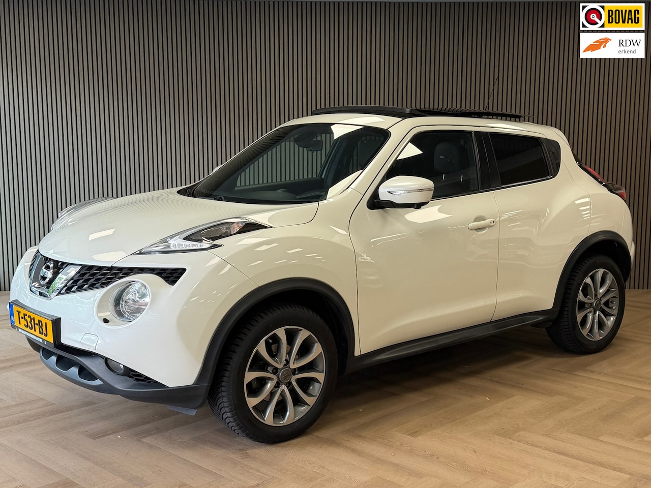 Nissan Juke - 1.2 DIG-T S/S Tekna PANORAMADAK CAMERA NAVIGATIE LEDER STOELVERWARMING CRUISE AIRCO - AutoWereld.nl