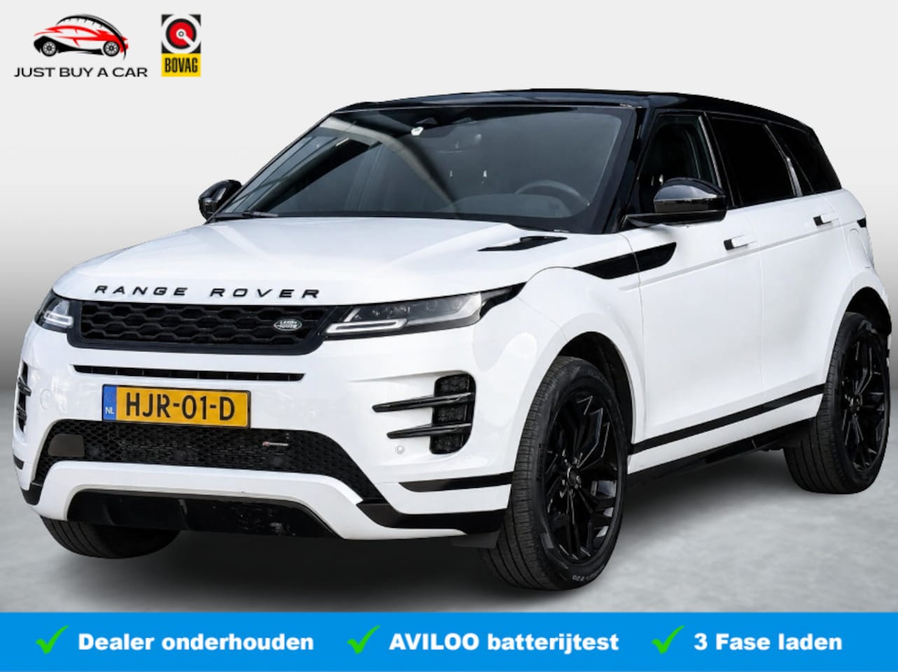 Land Rover Range Rover Evoque - 1.5 P300e PHEV AWD Dynamic Black Edition SoH 93,6% / Trekhaak / Fabrieksgarantie 02-29 / D - AutoWereld.nl