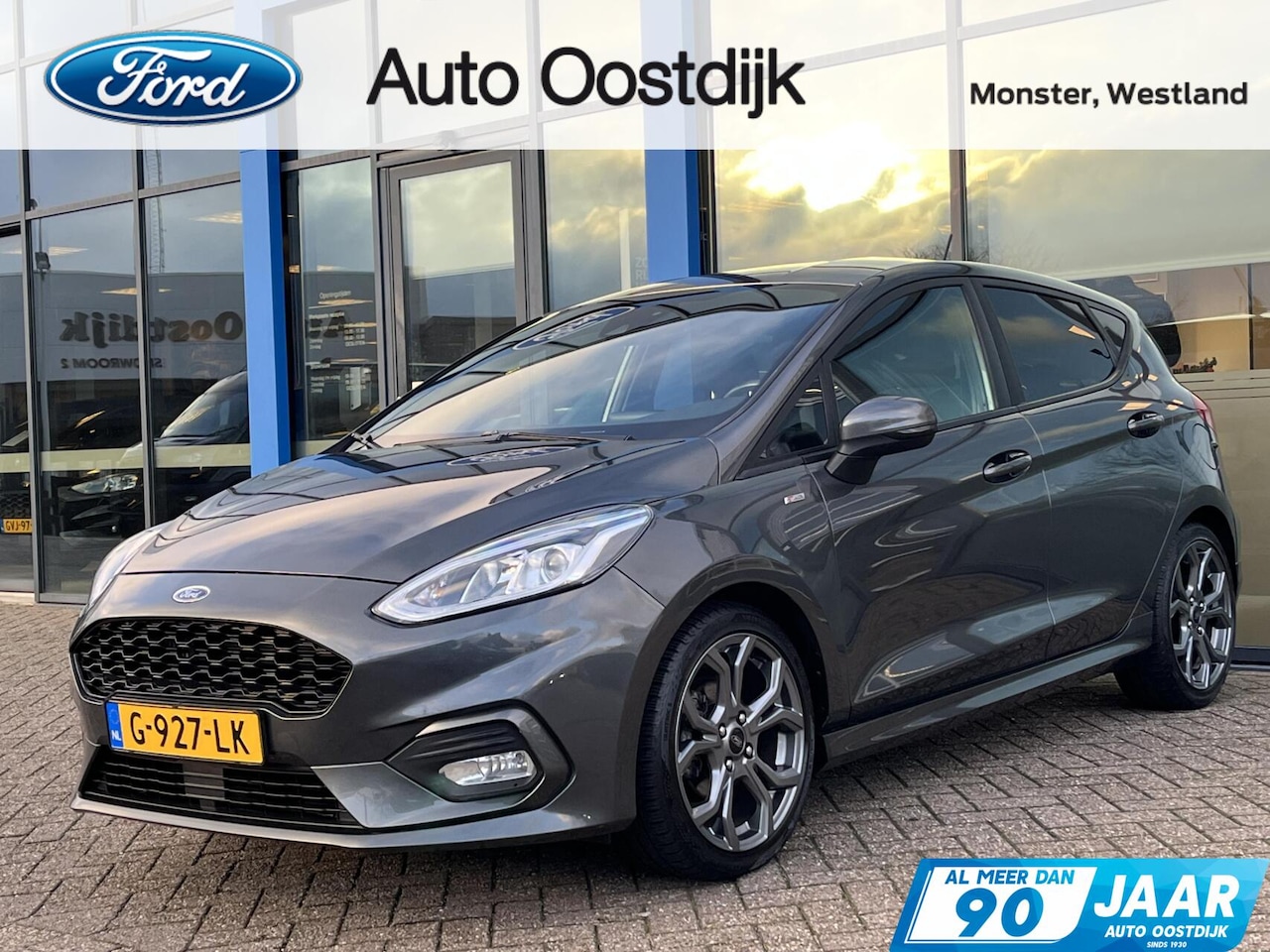 Ford Fiesta - 1.0 EcoBoost ST-Line 100PK Cruise Navi Climate Privacy Glass "17 Inch Velgen Full LED *Spo - AutoWereld.nl
