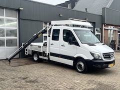 Mercedes-Benz Sprinter - 513 CDI 366 Hiab Laadkraan 018T Trekhaak 2000 kg Airco 6 persoons uitvoering Open laadbak