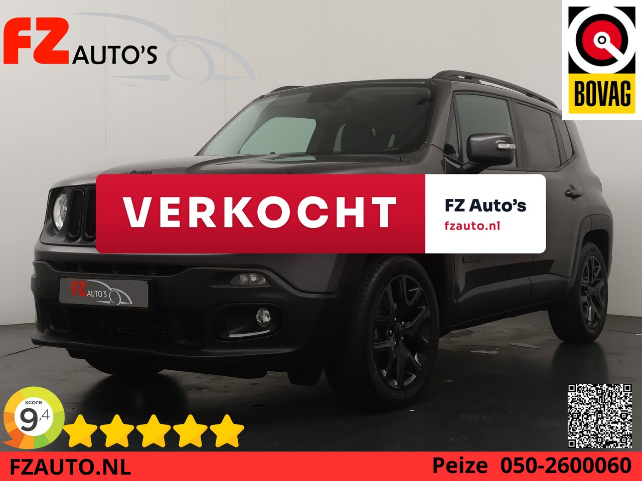 Jeep Renegade - 1.4 MultiAir Night Eagle - Navigatie - Cruise Control - Parkeersensoren - trekhaak - AutoWereld.nl