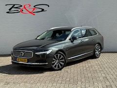 Volvo V90 - 2.0 T6 PHEV AWD SOH85% Automaat Adaptive cruise Climate Stuur-stoelverwarming Leer Apple /